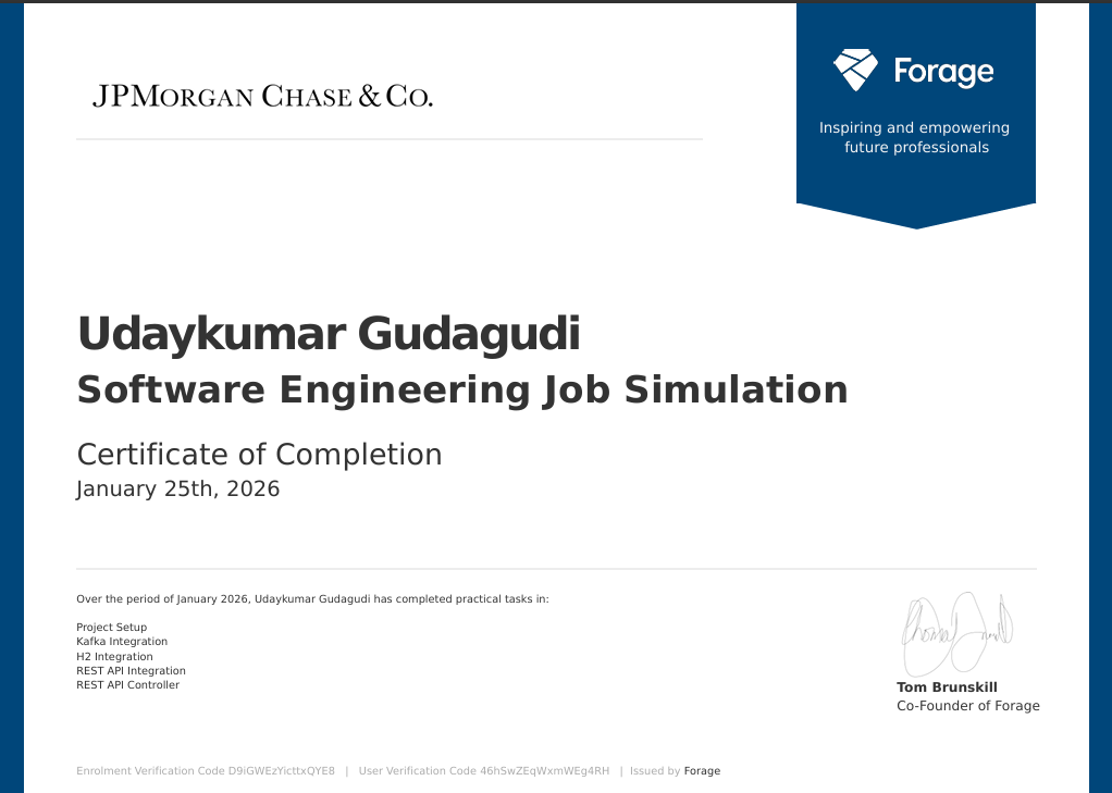 Full Stack Web Development certification credential